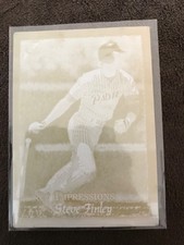 1998 TOPPS GALLERY  #139 STEVE FINLEY CYAN PRINTING PLATE FRONT! 1/1