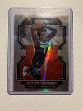 2021-22 Panini Prizm Prizms Silver #37 Anthony Edwards - Minnesota Timberwolves