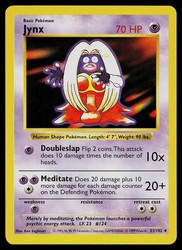 Jynx 31/102 Shadowless Base Set Uncommon Pokemon Card