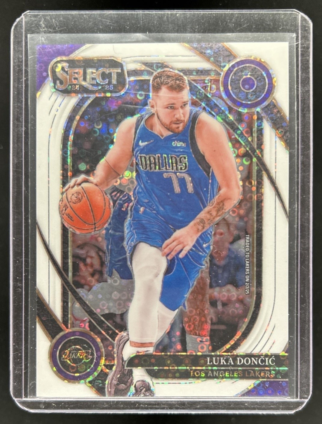2024-25 Select Luka Doncic Courtside White Disco Prizm #/75 Lakers