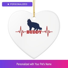 Custom Ragdoll Cat Mom Heartbeat Ornament Personalized Pet Lover Gift Dog Owner