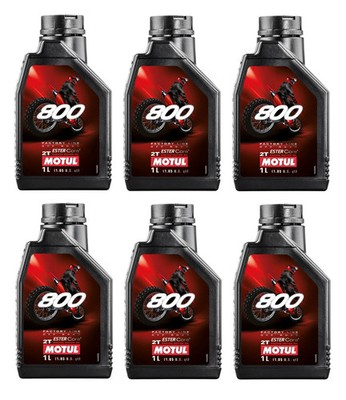 6l Motul 800 2T Factory Line Off Road Motoröl 6x1L Ester API TC 110083