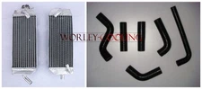 NJ-aluminum radiator & BLACK hose for KTM 400 525 EXC 400EXC 525EXC 03 04 05 06
