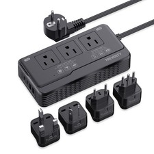 2000W Voltage Converter US to Europe for Hair Dryers, 7-in-1 220V to 110V Con...
