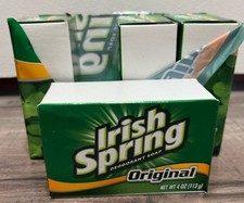 Irish Spring Original Deodorant Bar Soap 4oz Bars Made in USA Lot Of 4