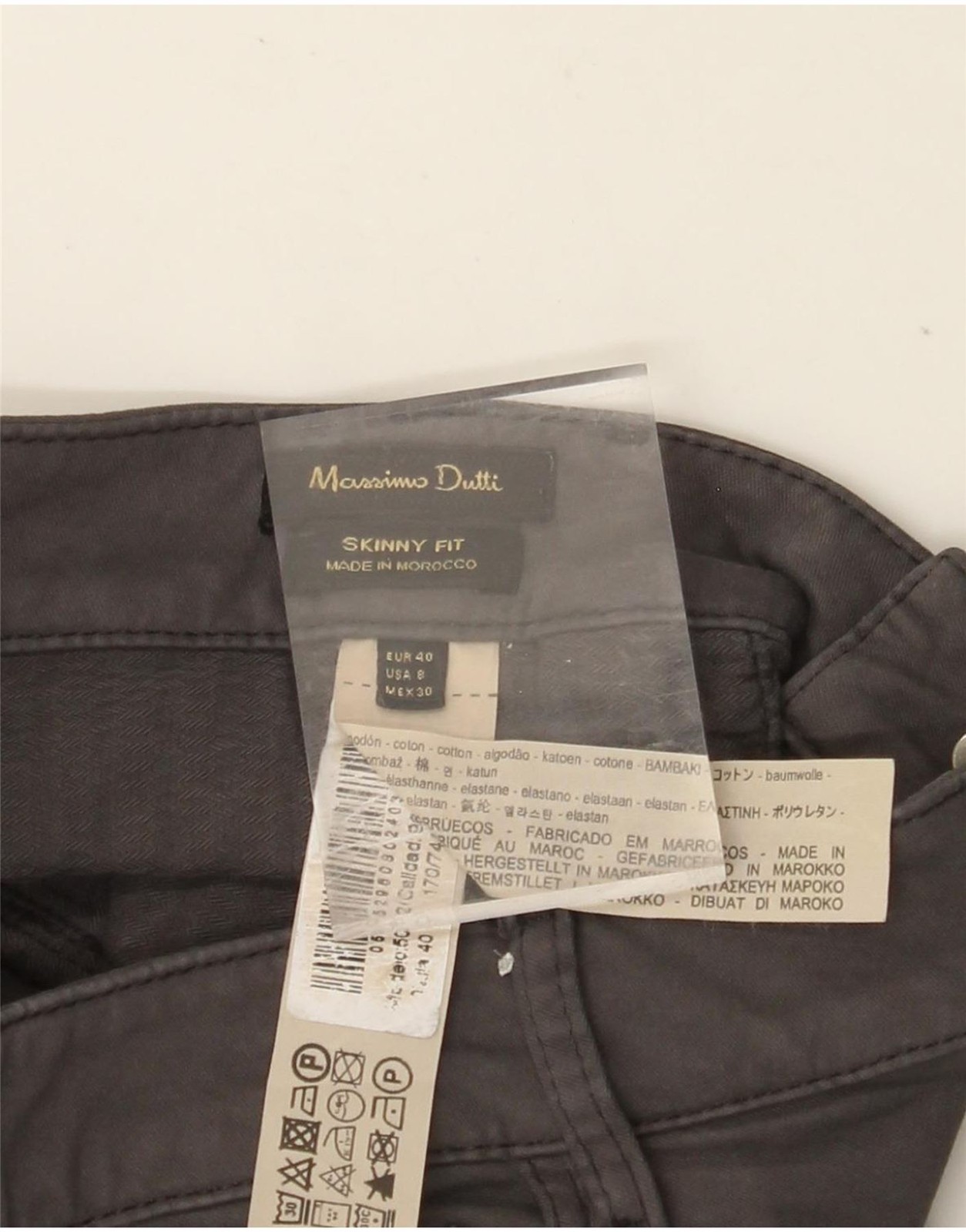 MASSIMO DUTTI Womens Skinny Casual Trousers EU 40 Medium W30 L29 Grey AG06 thumbnail 3