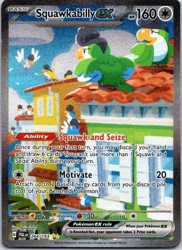 Squawkabilly ex Special Illustration Rare SV02 Paldea Evolved 264/193 NM