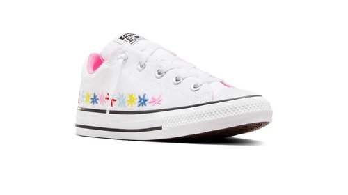 Scarpe Converse Chuck Taylor All Star Street ricamate giovani bianco rosa Dream 7