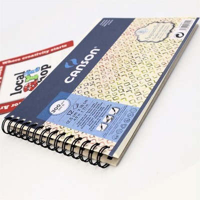 Canson Aquarelle Watercolor Paper Pad Spiral 18 x 12.5cm Rough 12 sheets