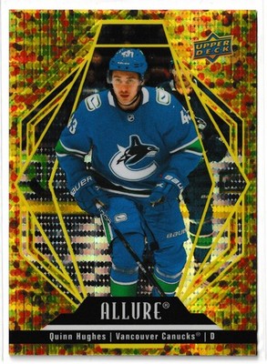 2022-23 Upper Deck Allure Quinn Hughes Gold Glitter Bomb 069/199 #96