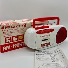 Rare Hello Kitty RM-190KT Mono Radio Cassette Recorder Retro Japan
