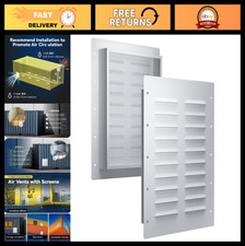 Paquete de 2 ventilaciones de contenedor de envío de alta resistencia, ventilación de aire de 14x11,26" con malla metálica f