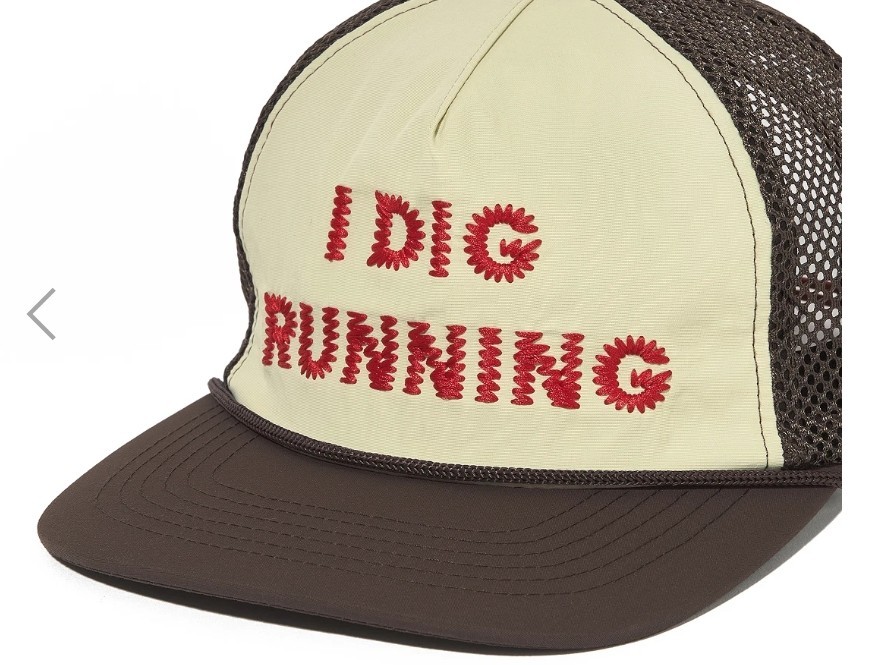 Alex zono I dig running トラッカー　ハット　キャップ Alex Zono I Dig Running Trucker Hat OG Brown Mesh Trucker Cap