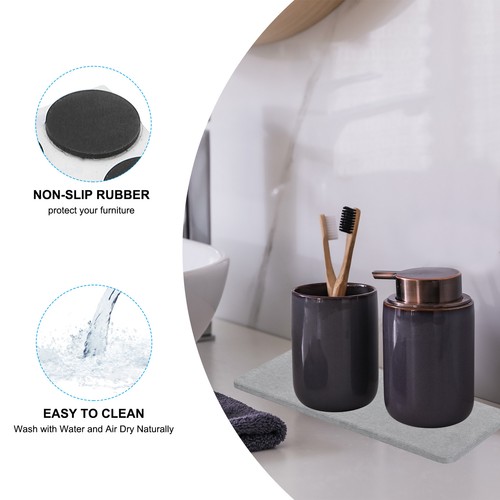 2 Pack Rectangle Water Diatomite Coasters  12.2x5.5inch, White - Foto 3 di 7