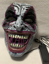 Costume Halloween Face Mask LED Light Up Blinking Cosplay Clubbing Party Purge
