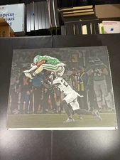 Saquon Barkley 16x20 Stretched Canvas Hurdle Eagles NFL Highlight Moment Hot