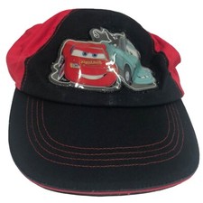 Disney Pixar Cars childrens hat cap Lightning Mcqueen Towmater hook and loop red