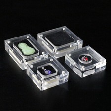 Clear Acrylic Storage Box Jewelry Diamond Gem Display Holder Container Organizer
