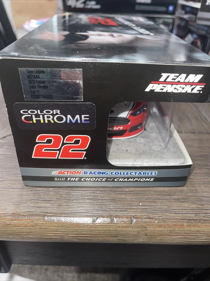 2015 JOEY LOGANO #22 Fusion AAA Color Chrome 1/24 CAR ORANGE 1 of 72 - Image 3 of 3
