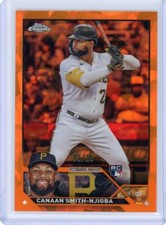2023 Topps Chrome Sapphire CANAAN SMITH-NJIGBA Rookie Orange /25 - Pittsburg