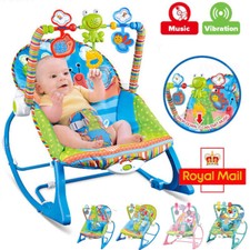 Electric Baby Bouncer Rocker Vibration Chair Portable Musical Cradle Swing Seat