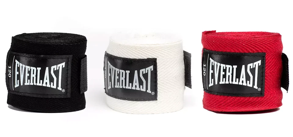 Everlast Core 120" Boxing Handwraps Natural Red Black White 3 Pack - Image 2 of 2