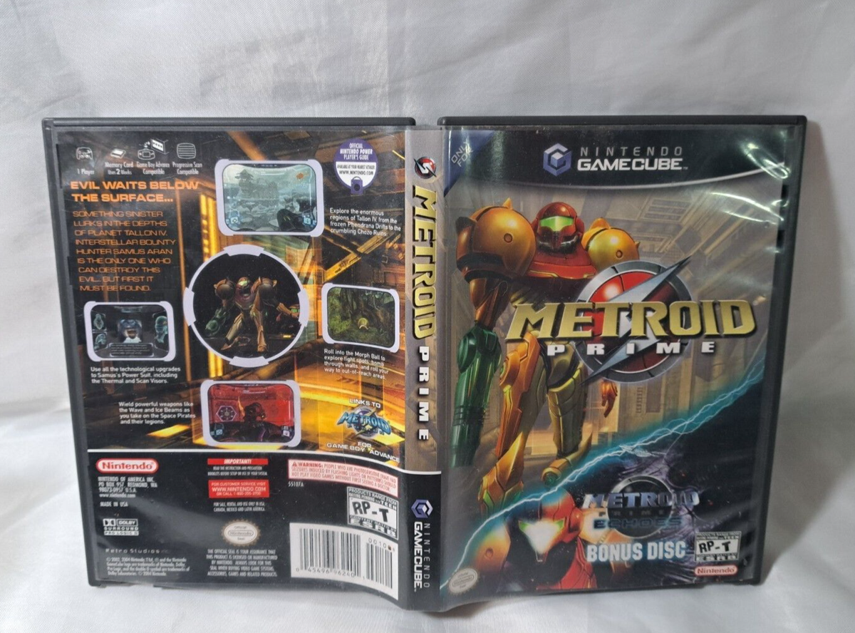 GameCube Nintendo Metroid Prime Echoes Bonus Disc Complete
