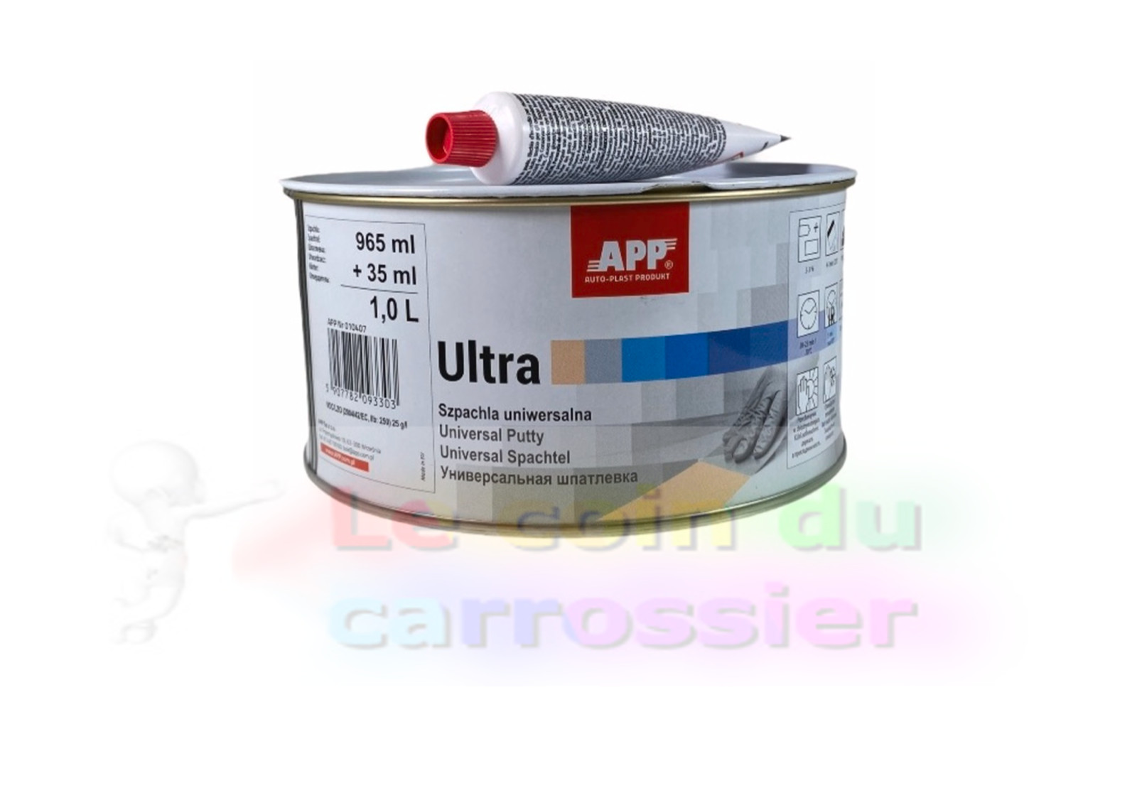 Mastic universel ultra 1L à séchage rapide MR36 pour reboucher et lisser sans effort