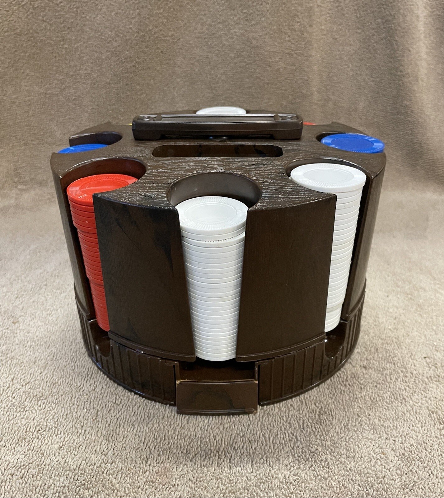 Vintage Pleasantime Automatic Poker Chip Rack No. 2050 Carousel Lazy