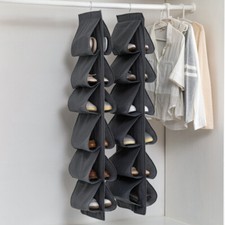 6 Bolsillos Grandes Colgante Zapatero Tela Doble Cara Soporte Zapatero