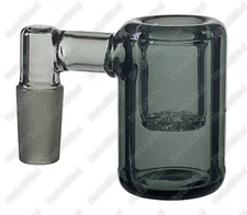 14mm 90° Smoke Glass Dry Ash Catcher Bowl w SnowFlake Screen