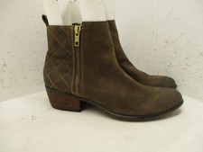 Steve Madden Brown Nyrvana Leather Zip Ankle Boots Womens Size 7.5 