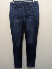 KanCan Women's Jeans Gemma 9 Dark Denim Stretch Pull On Mid Rise Jegging Mom