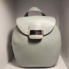 Sergio Rossi Backpack - Sky Blue - Bag With Metal Accent