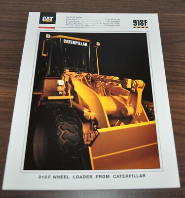 Caterpillar 918F Wheel Loader Specification Technical Data Cat Brochure Prospekt