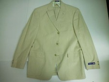 Mens Austin Reed London 100 Cotton Striped Jacket Size 42 Long