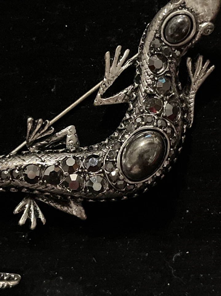 Prendedor/broche de moda Chico's - LAGARTO/GECKO - imitación marcasita ?bonito detalle Foto 4 de 4