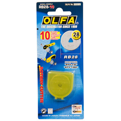 Olfa 10 Ersatzklingen 28mm für das OL-735 RB28 Schneidemesser 
