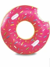 XLarge 47" Inflatable Pool Donut -Summer, Water Toys, Swim Ring-Pink (120cm) NEW