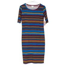 LuLaRoe Julia Bodycon Dress Women’s S (4-6) NWT Multicolor Striped