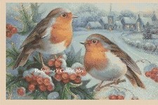 Christmas Robin Scene Counted Cross Stitch Chart  No. 4-351 