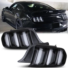 LED Sequential Tail Lights For 2015-2022 Ford Mustang Euro Style Brake Lamps 