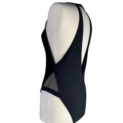 LA Hearts Black One Piece Swimsuit with Mesh Side Panels Size Large - Picture 4 of 9