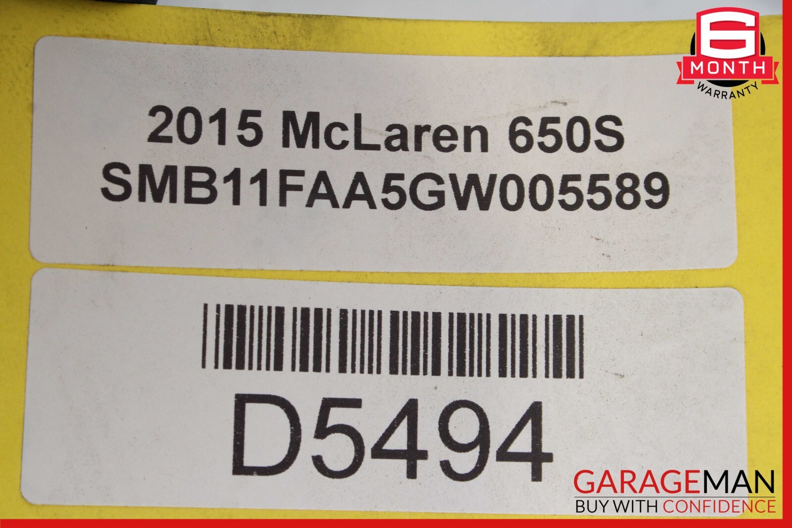 15-17 McLaren 650S Rear Trunk Lid Hatch Window Trim Panel Cover Red OEM
