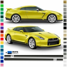 Auto Seiten-Streifen Aufkleber-Set, Dekor-Sticker komp. mit Nissan GT-R