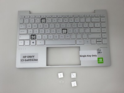 Jede einzelne Taste für HP ENVY 13s-ba0553sa Laptop Tastatur Silber Original Artikel