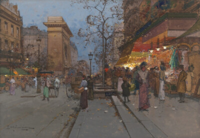 La Porte St Denis von Eugène Galien-Laloue