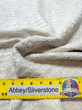 27.5 yd Alfredo Paredes Nerian Warm Ivory Heavy Woven Textural Upholstery Fabric