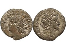 Nero und Tiberius, seltene Tetradrachme, Alexandria, 66-67 n. Chr. PRO_669