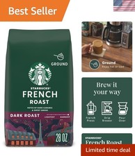 Savor the Boldness: Starbucks French Roast Ground Coffee, 28 oz of Dark Delight